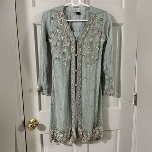 SOLD Light grey/ silver sharara kameez